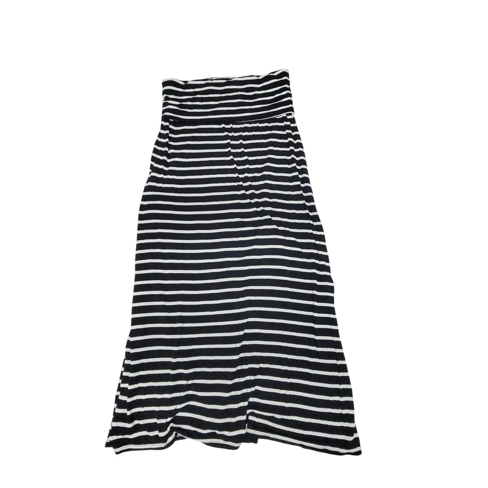 ana A New Approach Striped Maxi Skirt Black White Medium